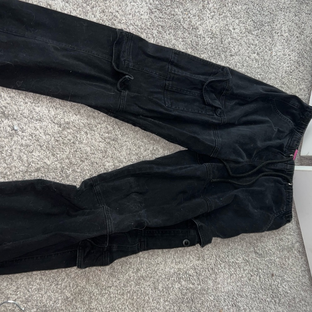 Edikted Black Cargo Pants